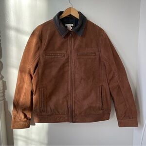 Carbon 2 colbalt warm brown leather jacket